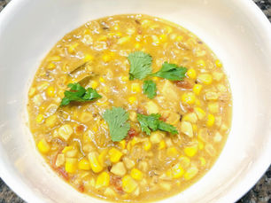 Corn in Coconut Curry (Makai Paka)