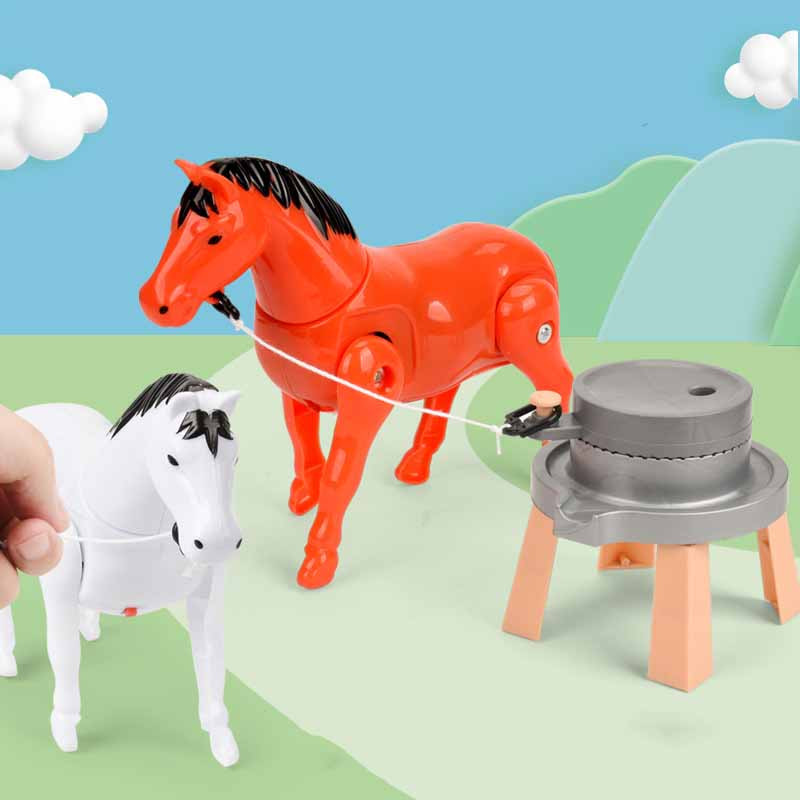 Pull Grindstone Horse Toy