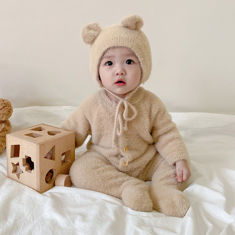 Baby Bear Hooded Jumpsuit Romper
