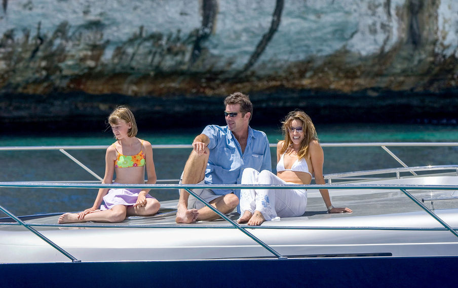 Enjoying a family holiday aboard a Royal Denship motoryacht.