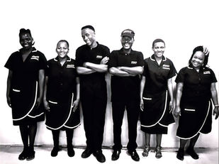 Cleaners cleaning team