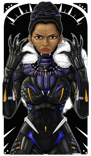 SHURI Black Panther MASK / Unmasked | TERRY HUDDLESTON ART