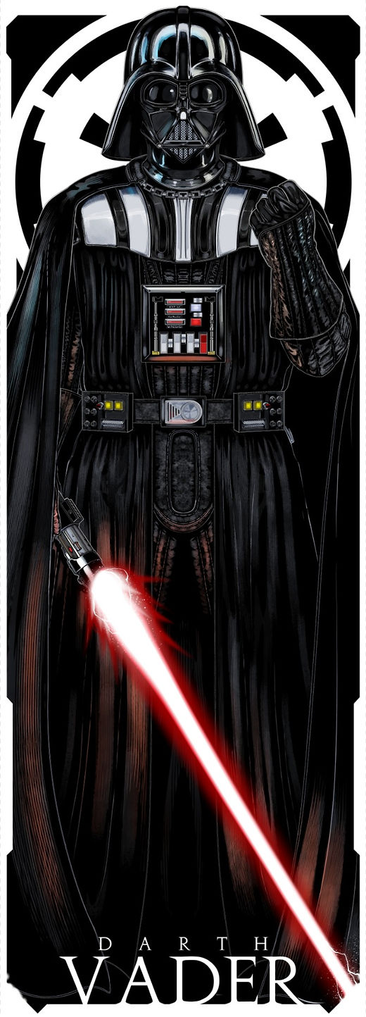 Darth VADER IMPACT 14X39in Texture print | TERRY HUDDLESTON ART 激
