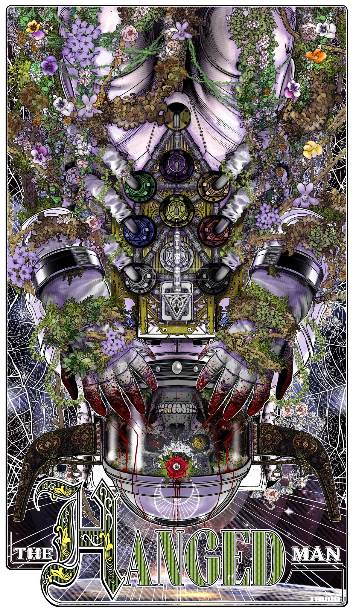 The Hanged Man TAROT Affinity Series 14x26 texture print