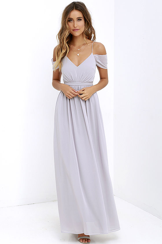long grey maxi dress