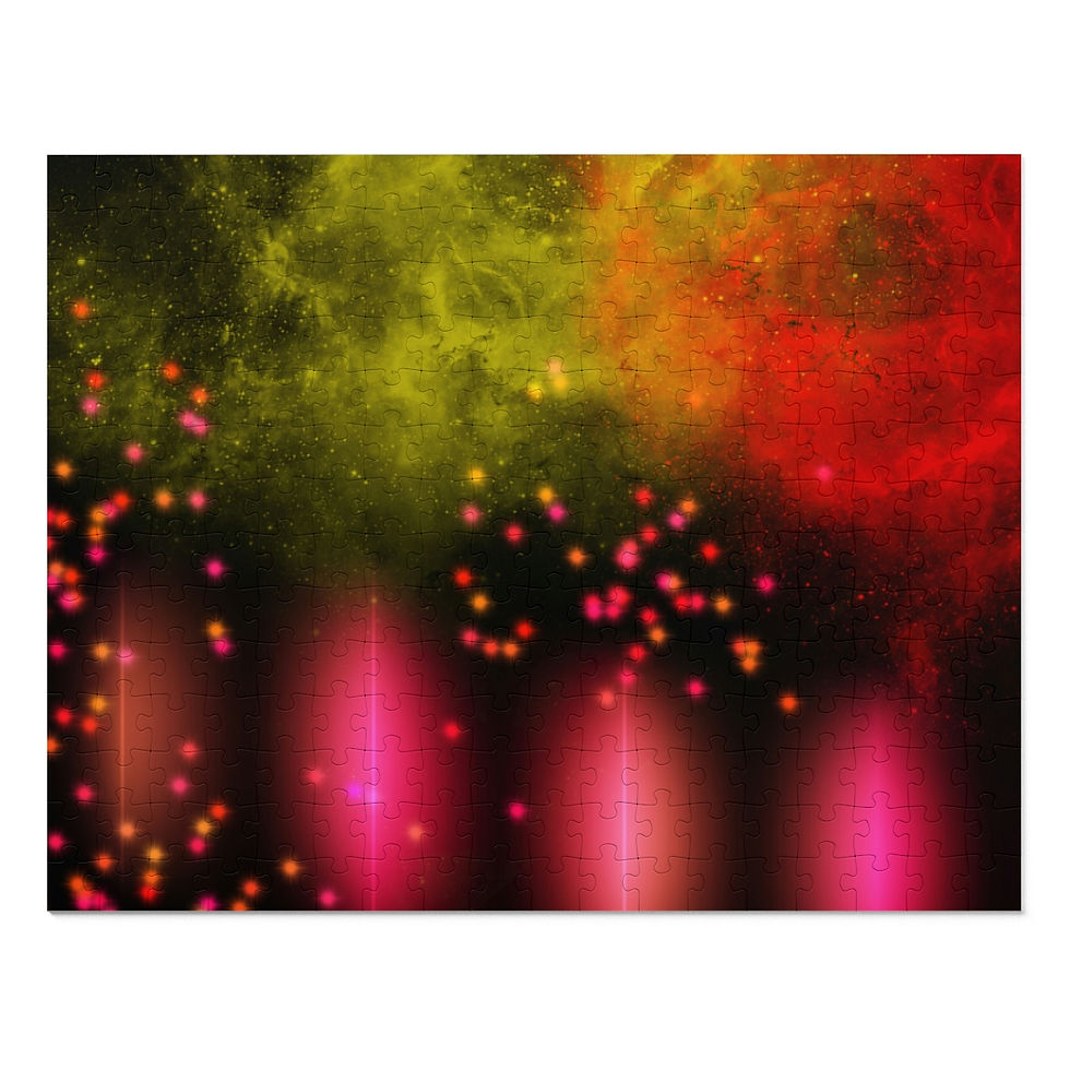 Thumbnail: Rowans Red and Yellow Galaxy Jigsaw Puzzle (30, 110, 252, 500,1000-Piece)