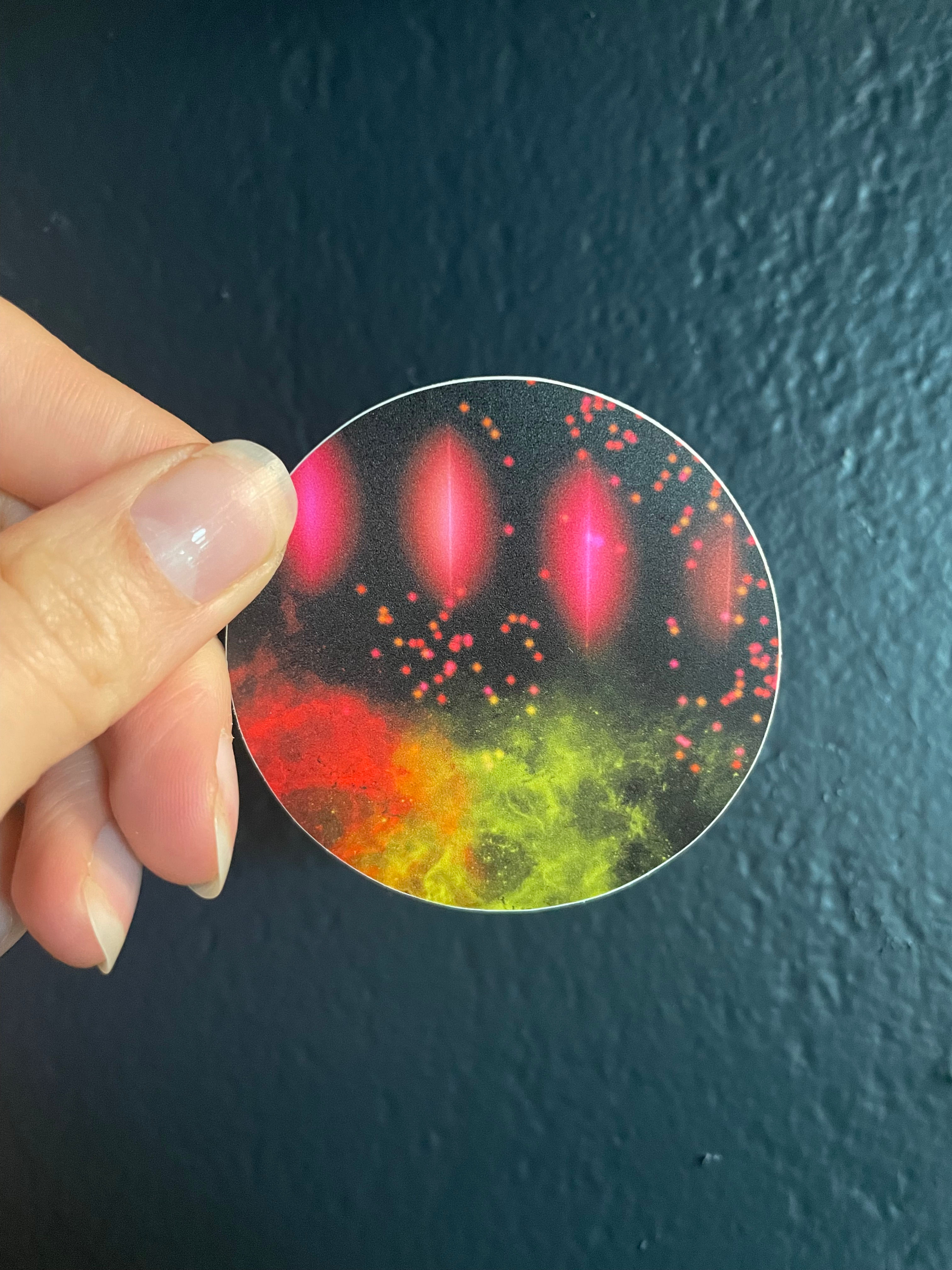 Rowans Red Yellow Galaxy Sticker