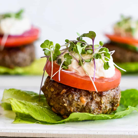 Lamb Sliders with Yogurt-Tahini Sauce