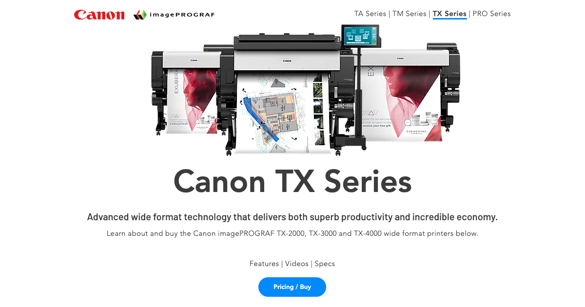 Canon imagePROGRAF TX Series | Plotterbase