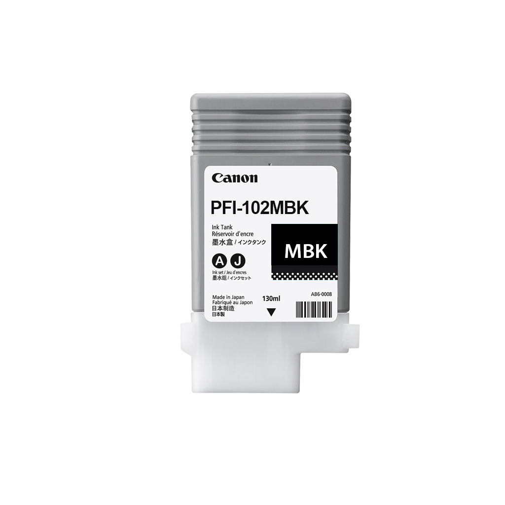 Canon PFI-102 130ml Matte Black Ink Cartridge (MBK) *End of Line*