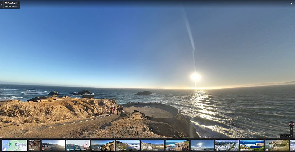 Sunset hour with ocean view