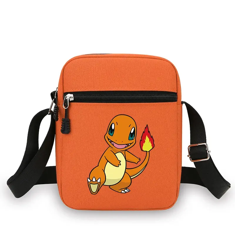 Thumbnail: Cartoon Pikachu Gengar Charmander Mobile Phone Bag Mini Nylon Crossbody Cash