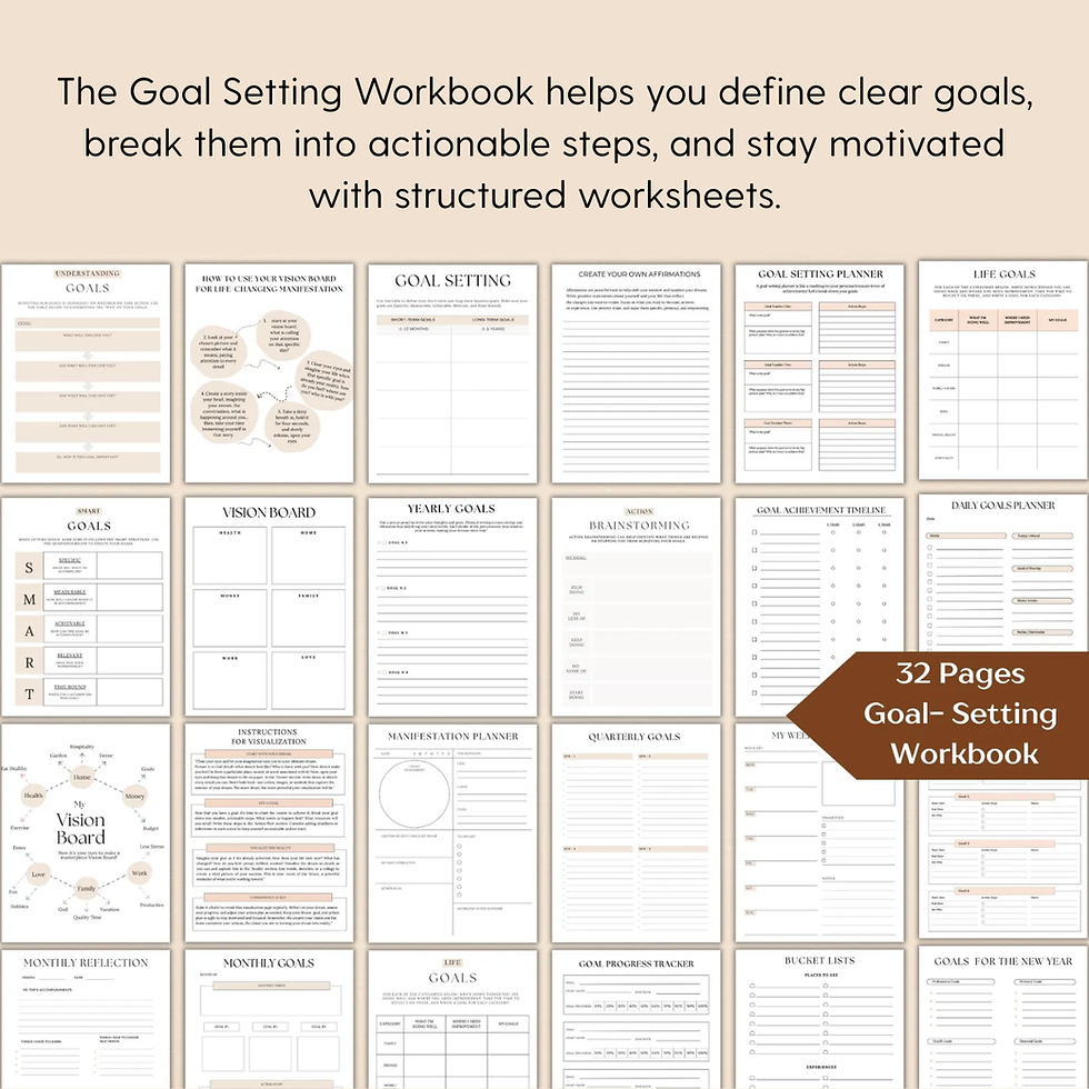 Thumbnail: Manifestation, Goal Setting, & Vision Board Workbook