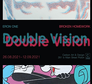Double Vision Carbon Art Exhibition flyer