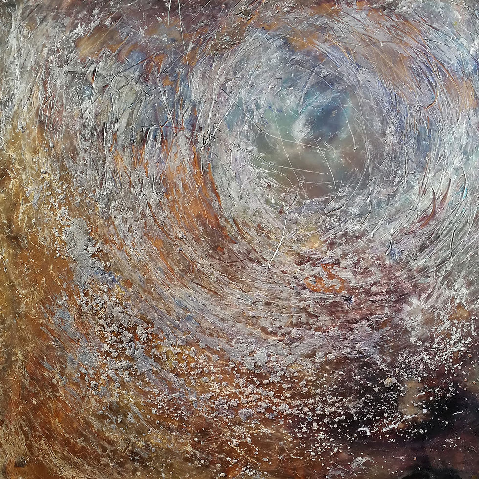Elisabetta Bosisio_Earth Eye_Encausto di cera d_api e pigmenti su legno _100x100cm_2022