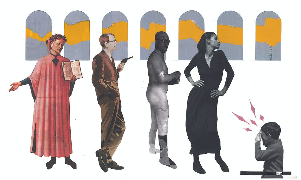 Ste_Dante, Marlowe, Corbu invaghiti di Scianna_Collage_33x48cm_2022