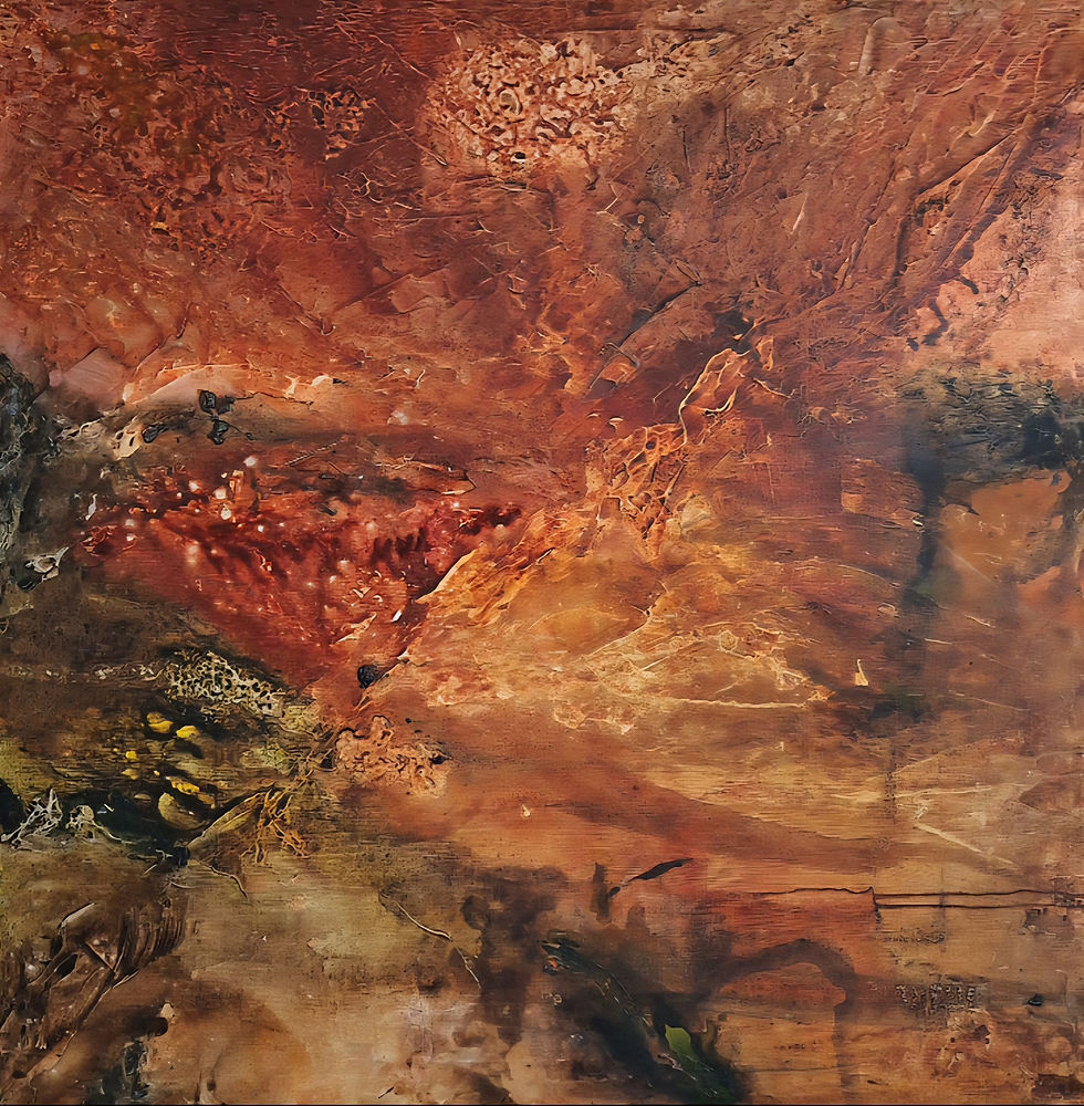 Cesare Diana_Geologie_Tecnica mista su tela_100x100cm_2024