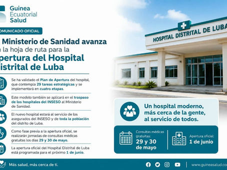 Luba se prepara para incorporar un nuevo hospital al sistema sanitario nacional