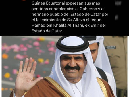 Guinea Ecuatorial se conduele con el pueblo qatarí por la muerte del ex emir Hamad bin Khalifa
