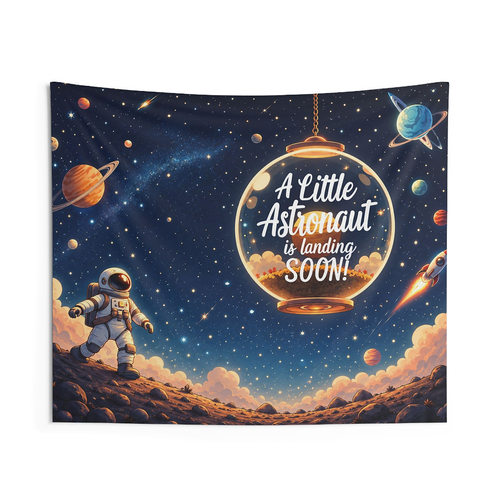 Thumbnail: A Little Astronaut is Landing Soon Display Backdrop for Photos, Tables & Decor