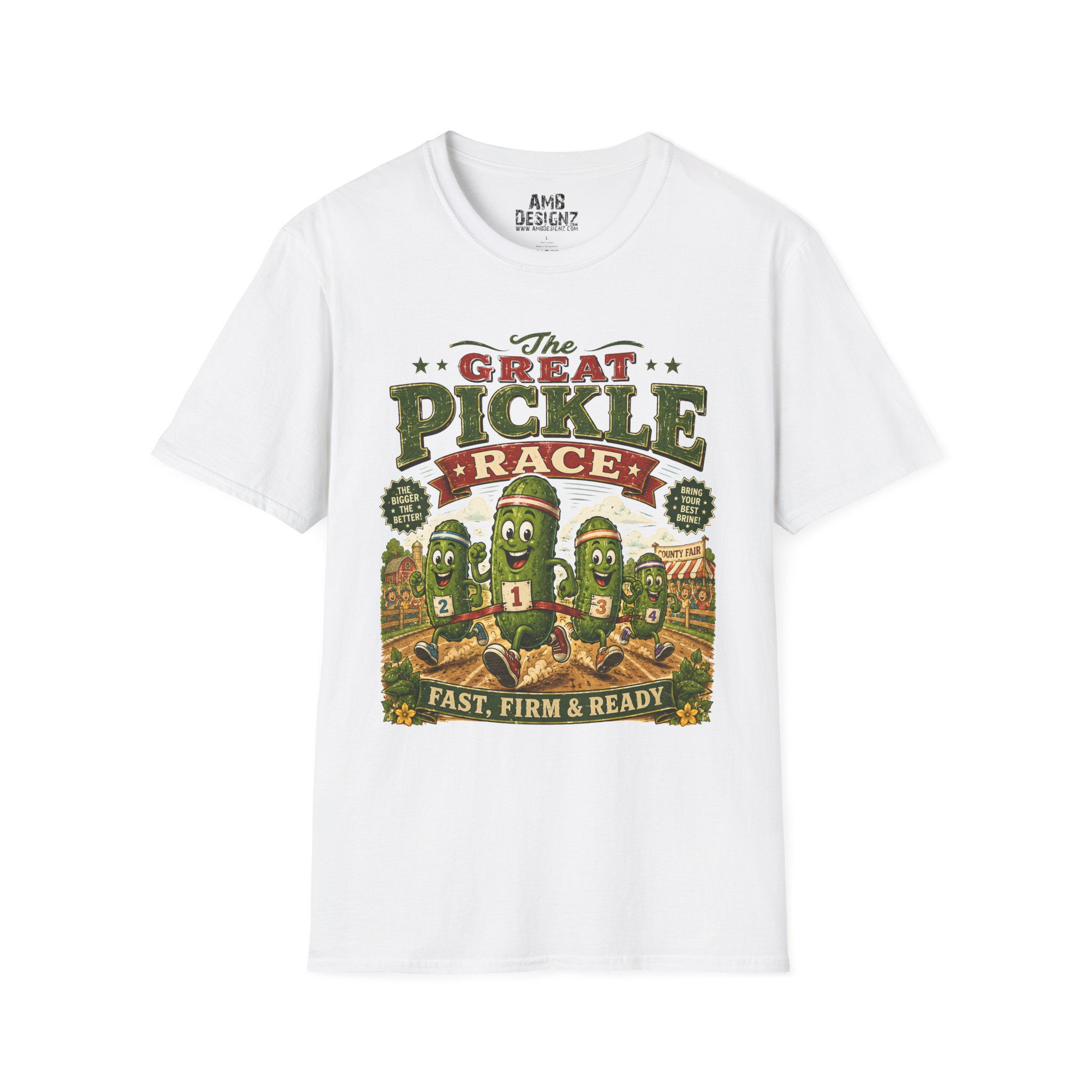 Great Pickle Race Tee, Funny Food Pun Tee, Vintage Double Meaning Humor Shirt