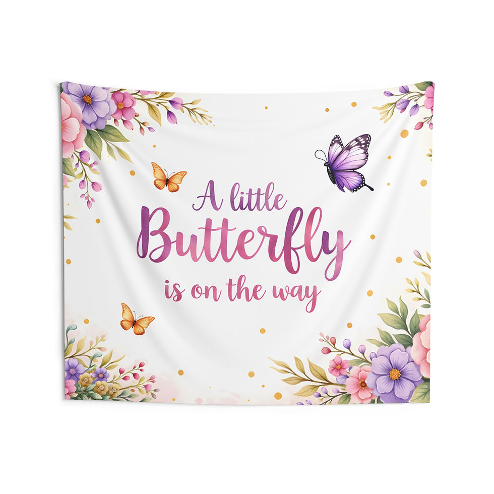 Thumbnail: A Little Butterfly is on the Way Display Backdrop for Photos, Tables & Decor