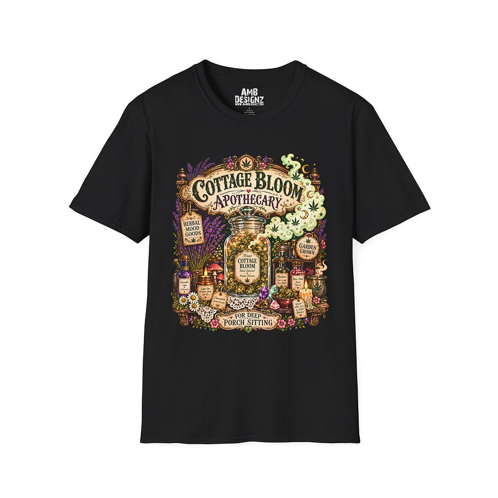 Thumbnail: Cottage Bloom Apothecary Weed Shirt: Vintage Botanical Cannabis Tee
