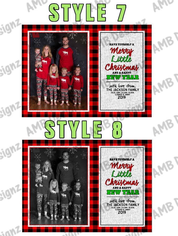 Thumbnail: Lumberjack Christmas Greeting Card - Red Plaid Photo Christmas card