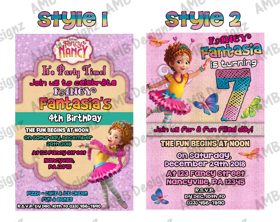 Fancy Nancy Invitations / Fancy Nancy Party Supplies