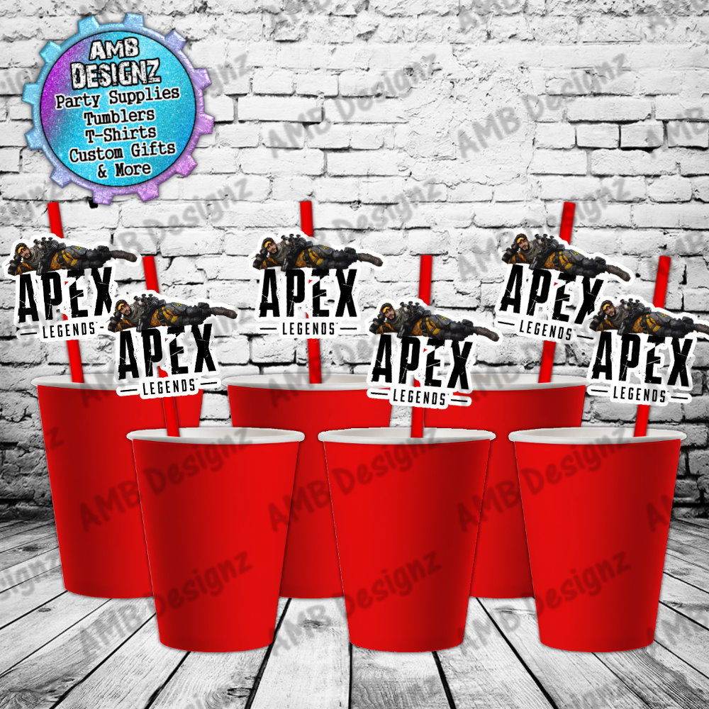 Apex Legends Paper Straws - Apex Legends Party Supplies