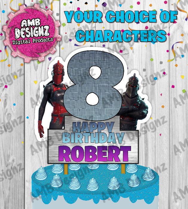 Fortnite DIY Cake Topper - Fortnite Centerpiece Party Supplies Fortnite DIY Cake Topper - Fortnite Centerpiece Party Supplies