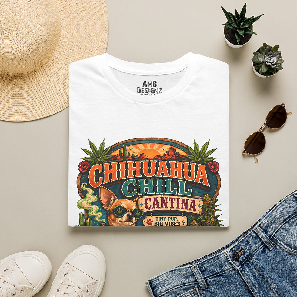 Thumbnail: Chihuahua Chill Cantina Cannabis Dog Shirt, Weed Humor Chihuahua Cantina Tee