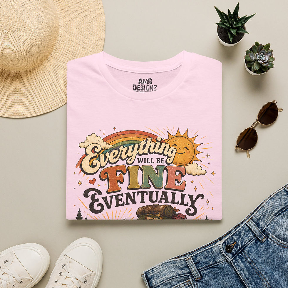 Thumbnail: Everything Will Be Fine Eventually Funny Dark Humor Motivational Anxiety Tee