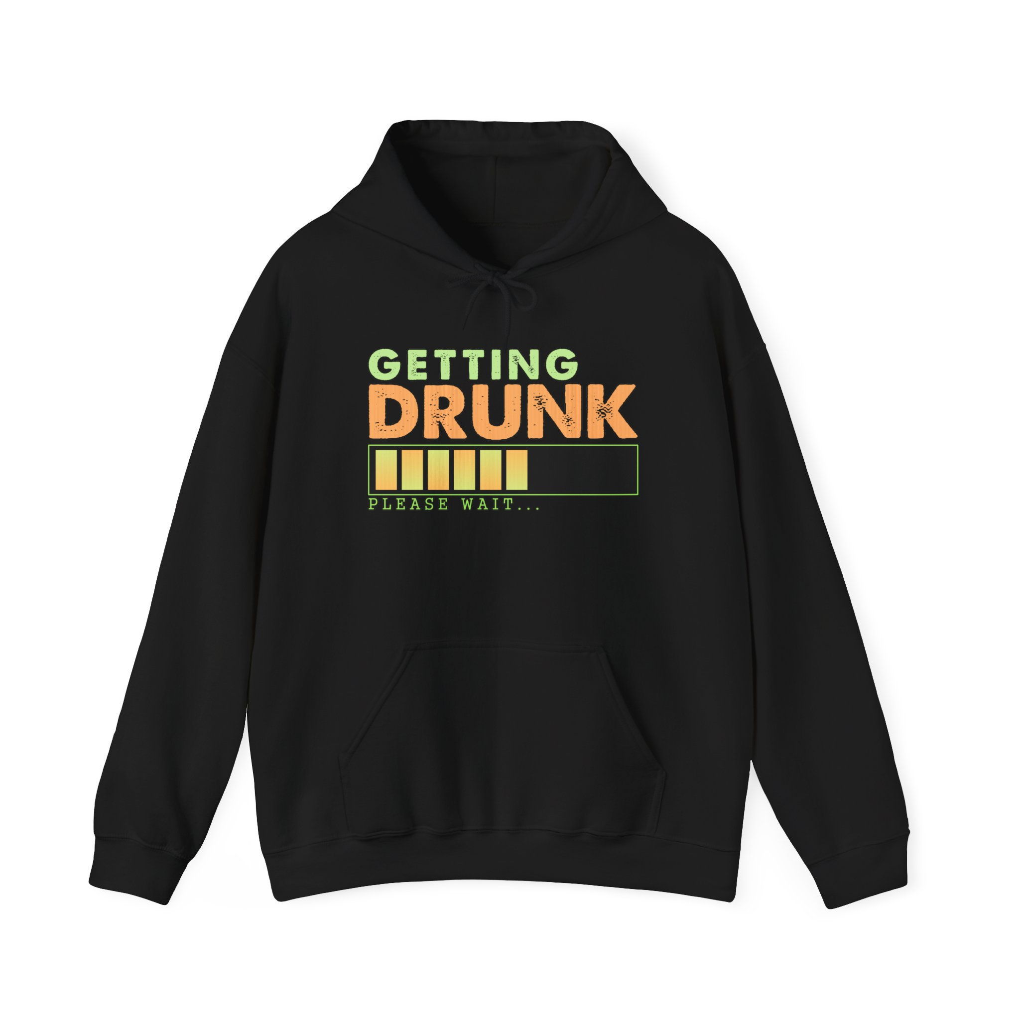 Funny Getting Drunk Please Wait Hoodie - Battery Charge Design