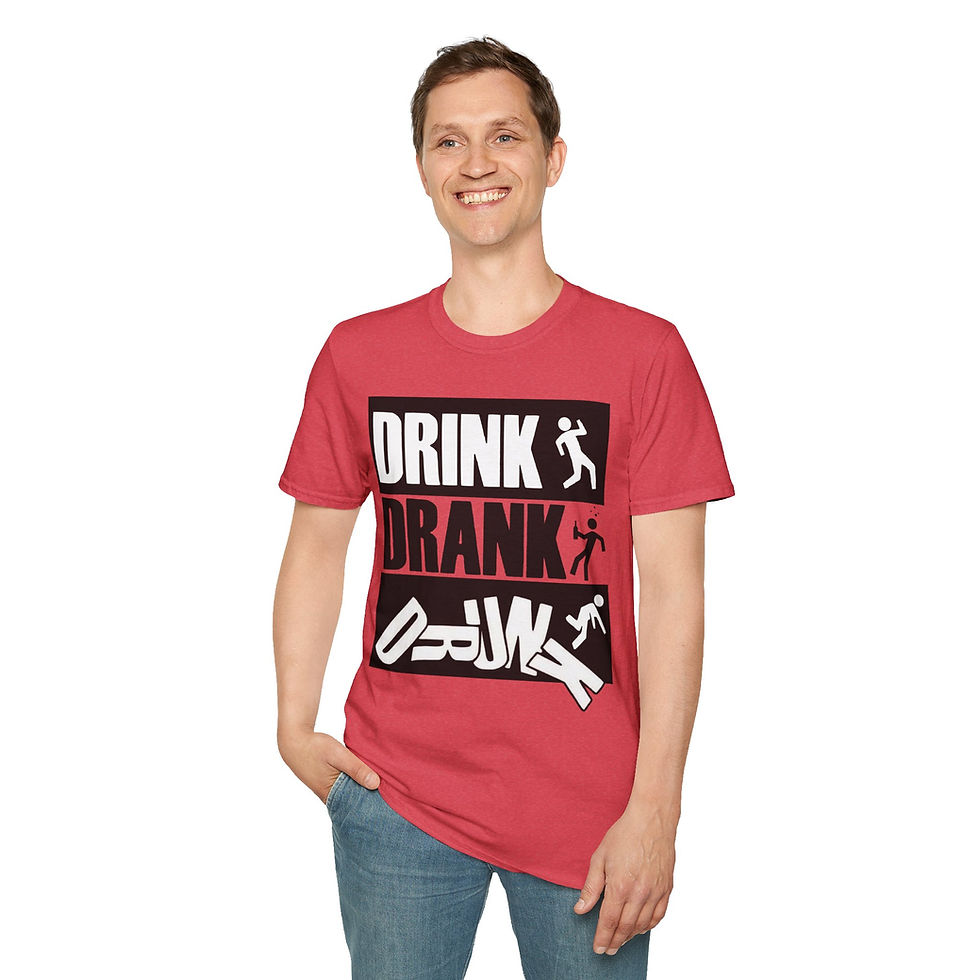Thumbnail: Drink Drank Drunk T-Shirt — Funny Party & Bar Tee