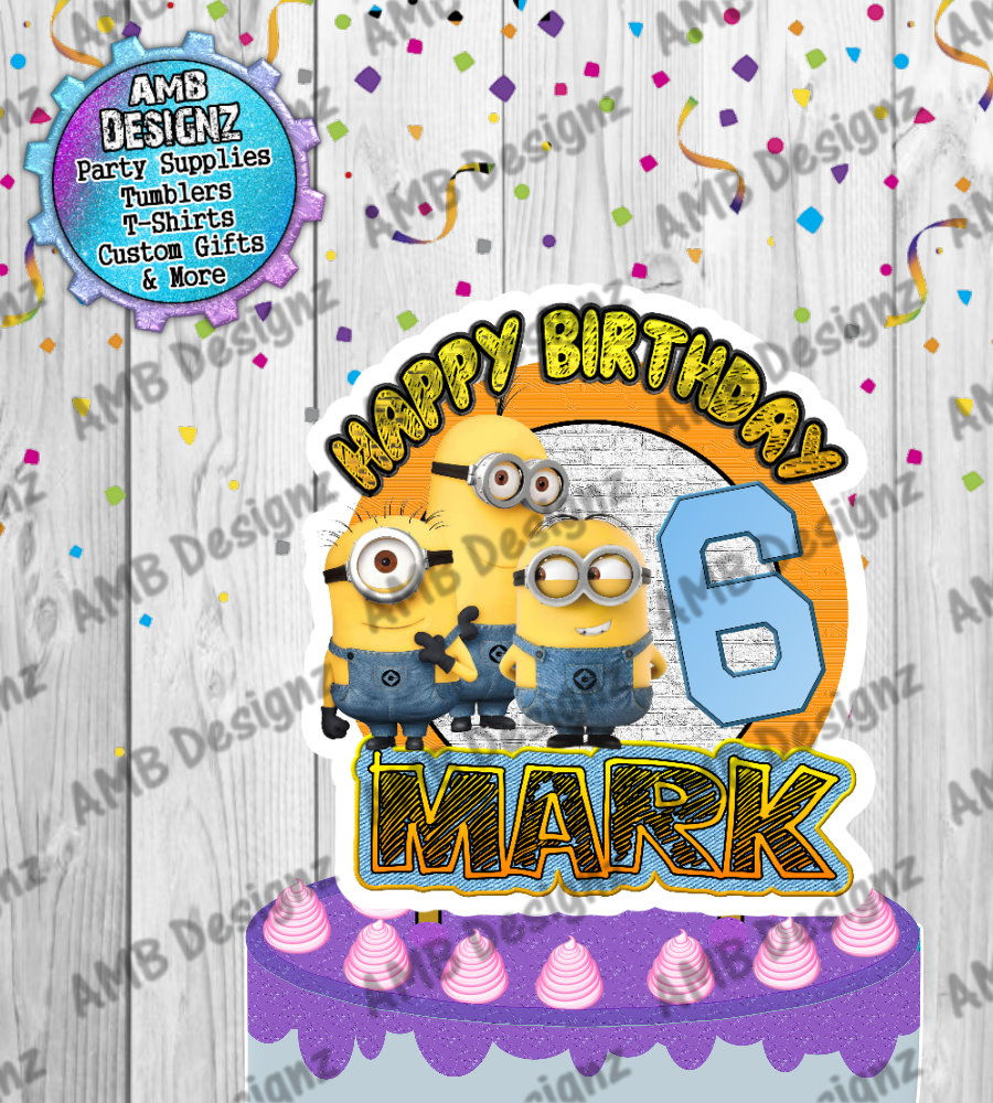 Minions Cake Topper - Minions Party Supplies