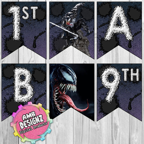 Venom Party Banner / Venom party Supplies