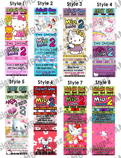 Hello Kitty party supplies Invitations