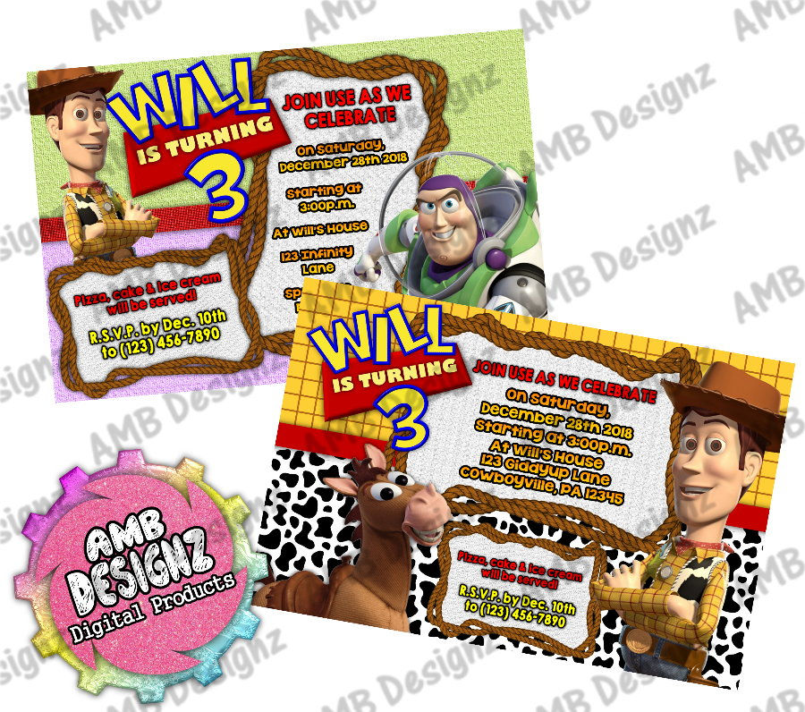 Toy Story invitations - Toy Story Party Supplies