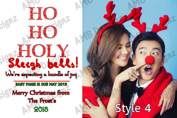 Thumbnail: Pregnancy Announcement Christmas Greeting Card