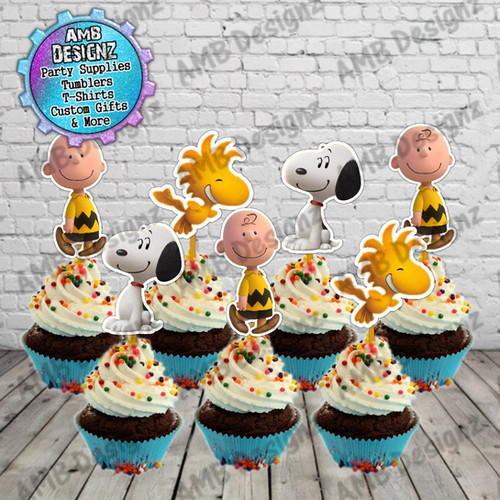 Peanuts Snoopy Cupcake Toppers - Peanuts Snoopy Party Supplies ...