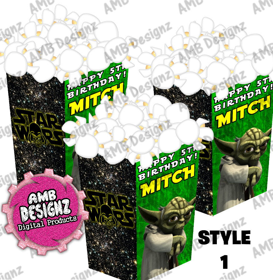 Thumbnail: Star Wars Popcorn Box Favor - Star Wars Party Supplies