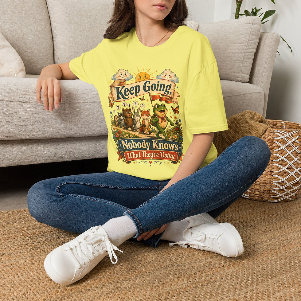 Thumbnail: Keep Going Nobody Knows What They’re Doing Funny Motivational Sarcastic Tee