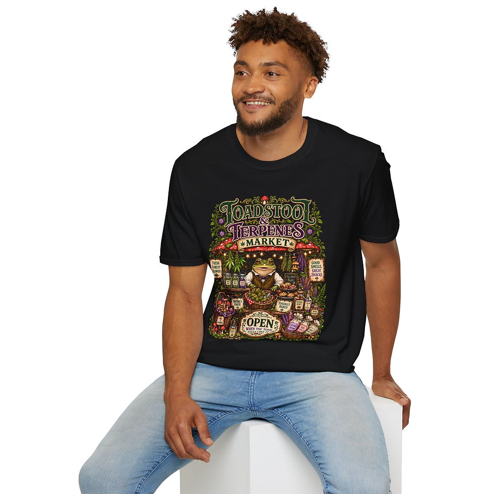 Thumbnail: Toadstool Terpenes Market Weed Shirt: Mushroom Cannabis Tee for Stoners
