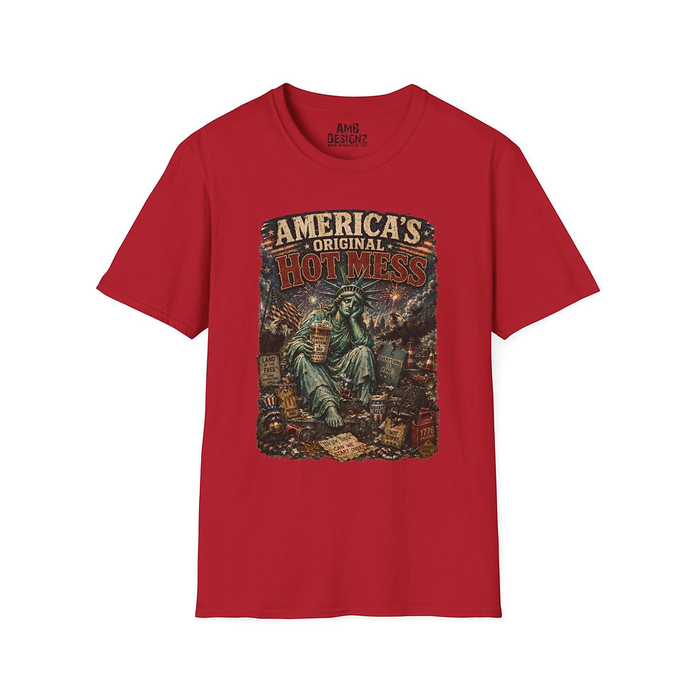 Thumbnail: America’s Original Hot Mess Patriotic, Statue Liberty 4th of July, 250 years Tee