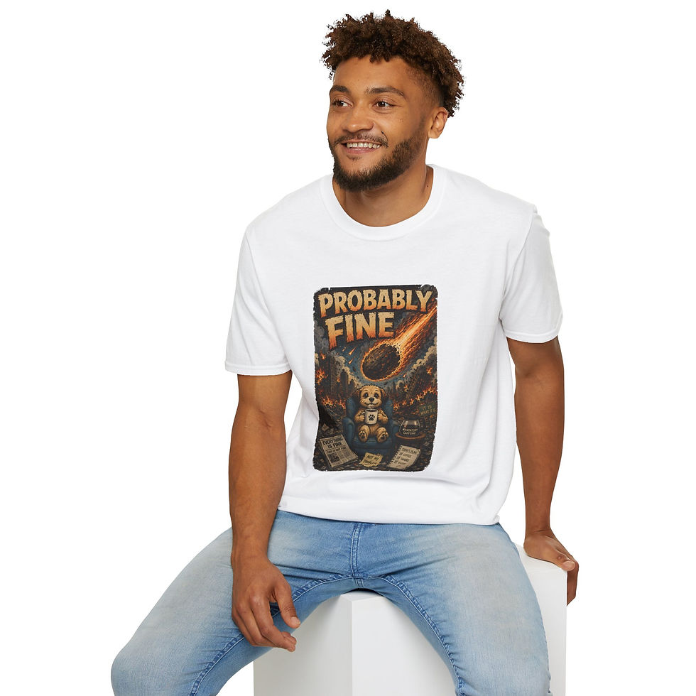 Thumbnail: Probably Fine Funny Dog, Dark Humor Disaster Graphic Tee, Sarcastic Meme Shirt