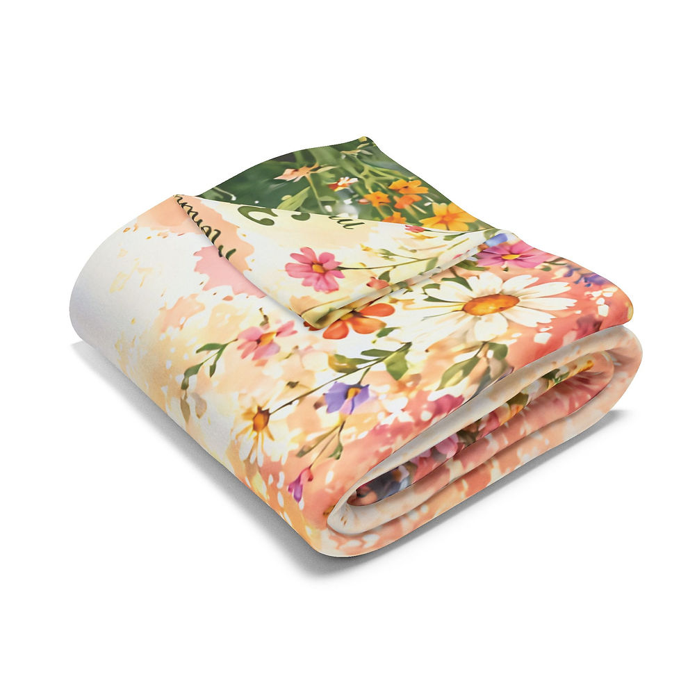 Thumbnail: Baby Milestone Blanket - "Our Little Wildflower" Floral Growth Tracker Blanket