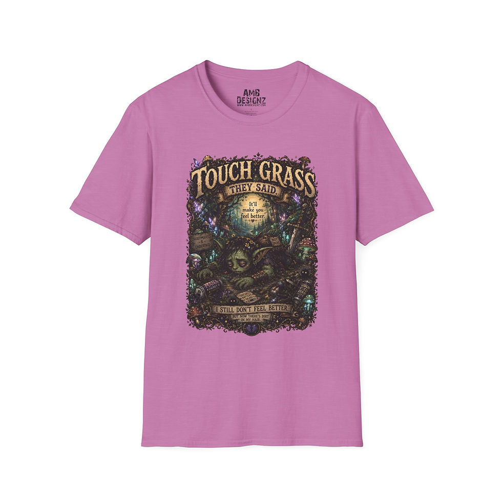 Thumbnail: Touch Grass Funny Goblin Fantasy, Dark Humor, Gamer Introvert Gift Men Women