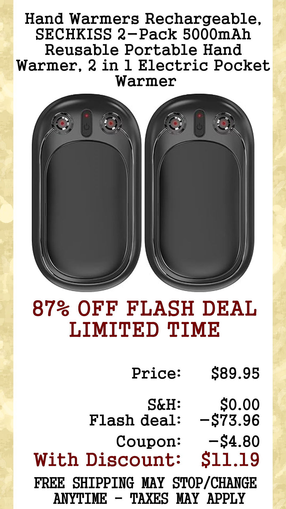 87% OFF FLASH SALE - LIMITED TIME + CLIP COUPON TO SAVE MORE!