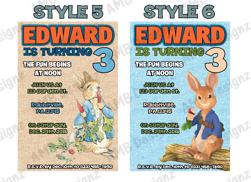 Peter Rabbit Invitations Party Supplies